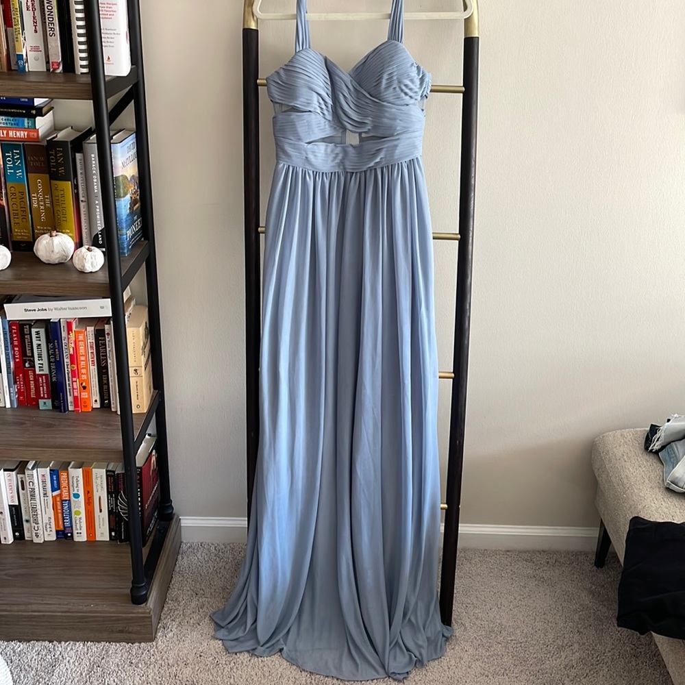 NWOT Small Dusty Blue Birdy Grey Long Dress